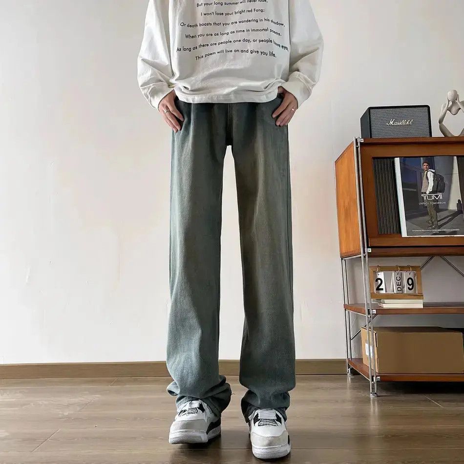 Japanese Brand Retro loose straight leg micro flared jeans Size US 32 / EU 48 - 6 Thumbnail