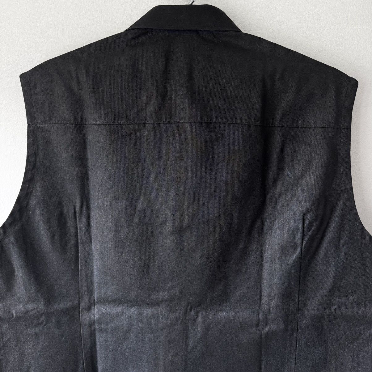 Maison Margiela SS2003 Martin Margiela Artisanal Black Painted Officer Vest Size US L / EU 52-54 / 3 - 9 Thumbnail