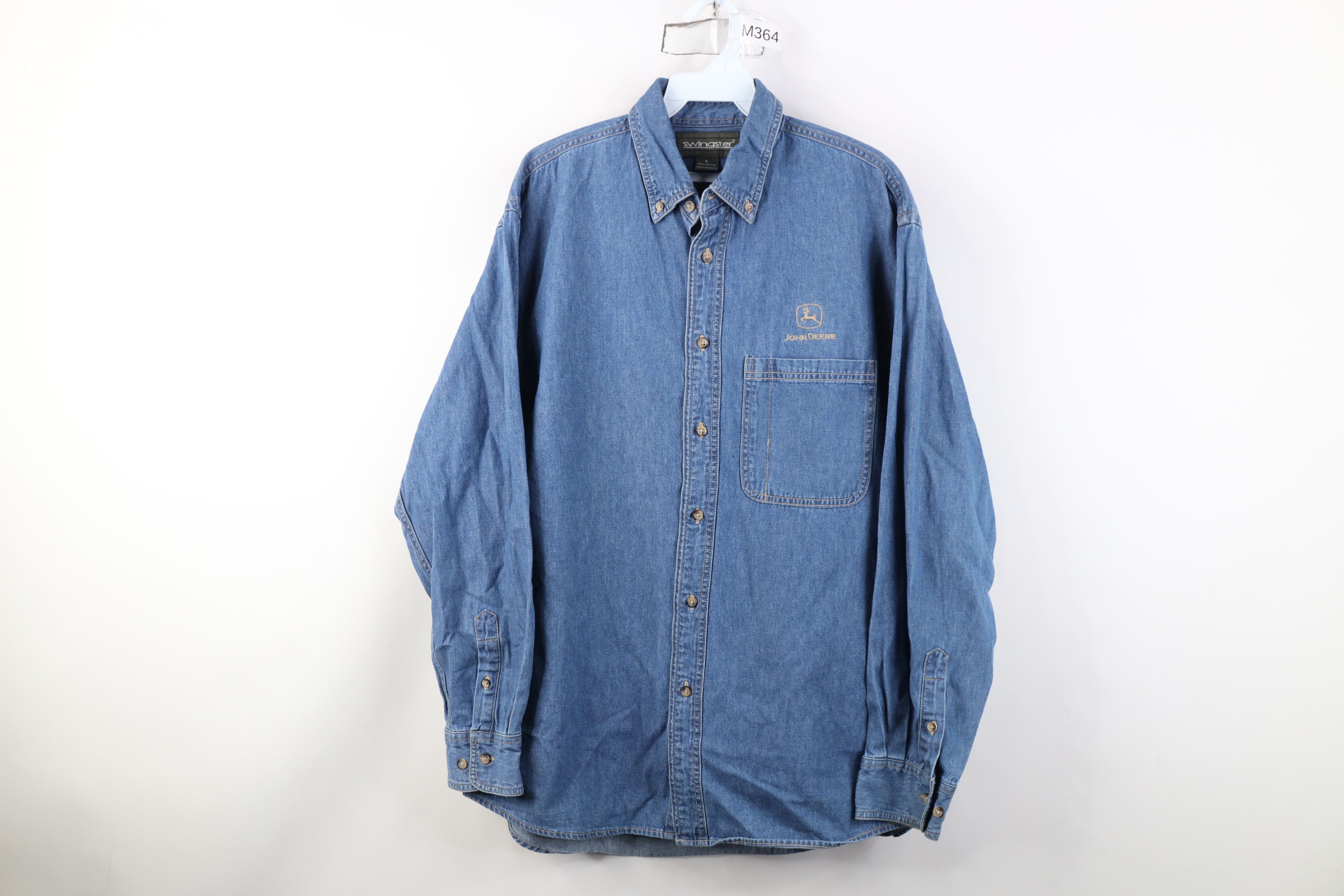 Vintage Vintage 90s John Deere Tractors Denim Button Down Shirt Size US S / EU 44-46 / 1 - 1 Thumbnail