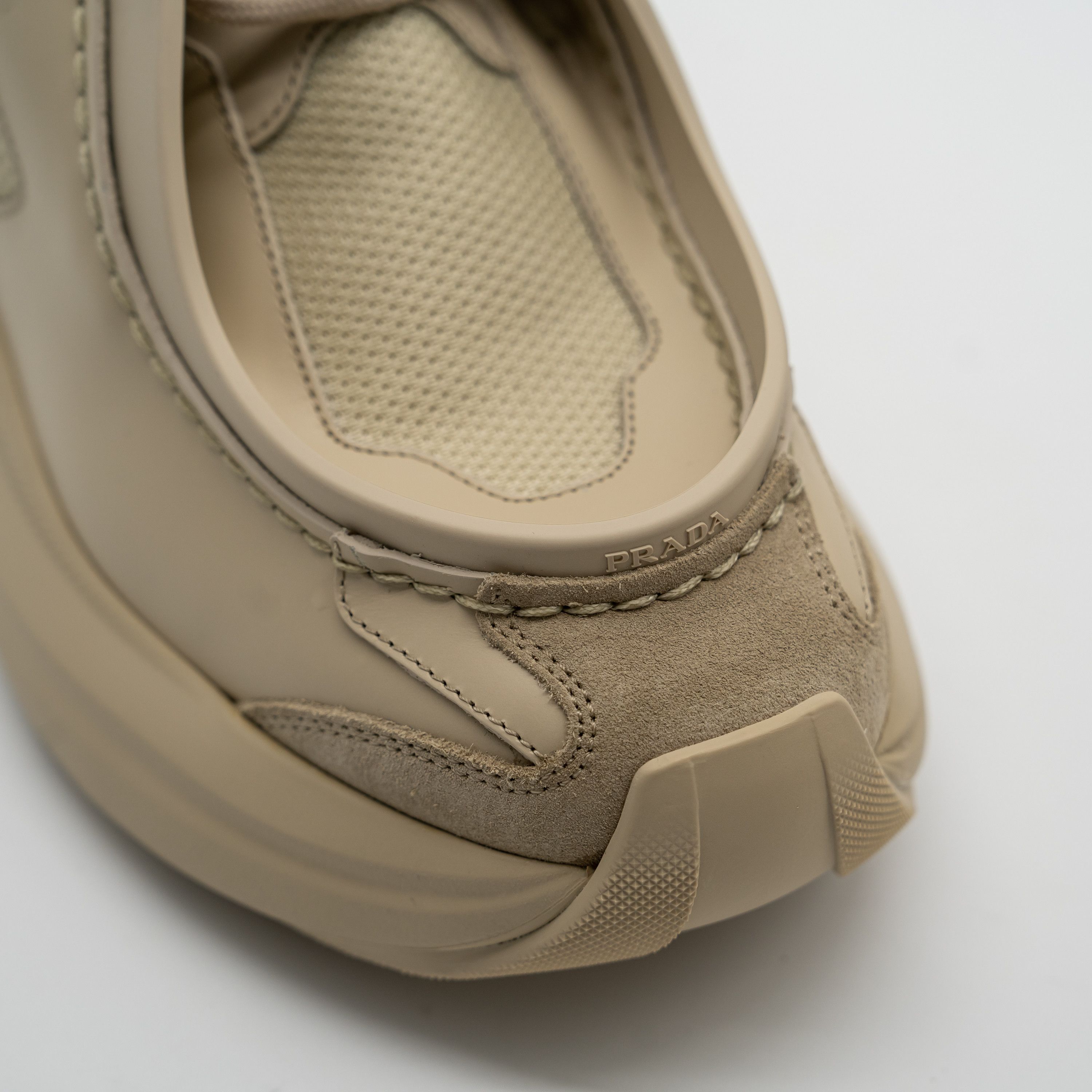 Prada 9uk 10 US Prada Systeme Leather Sneakers Beige Desert Tan Size US 10 / EU 43 - 7 Thumbnail