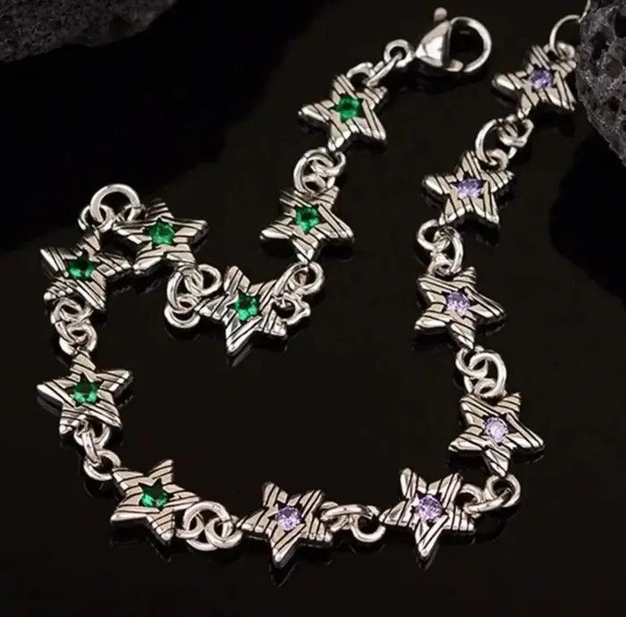 Jewelry Stars Zircons Chain Bracelets Size ONE SIZE - 1 Thumbnail