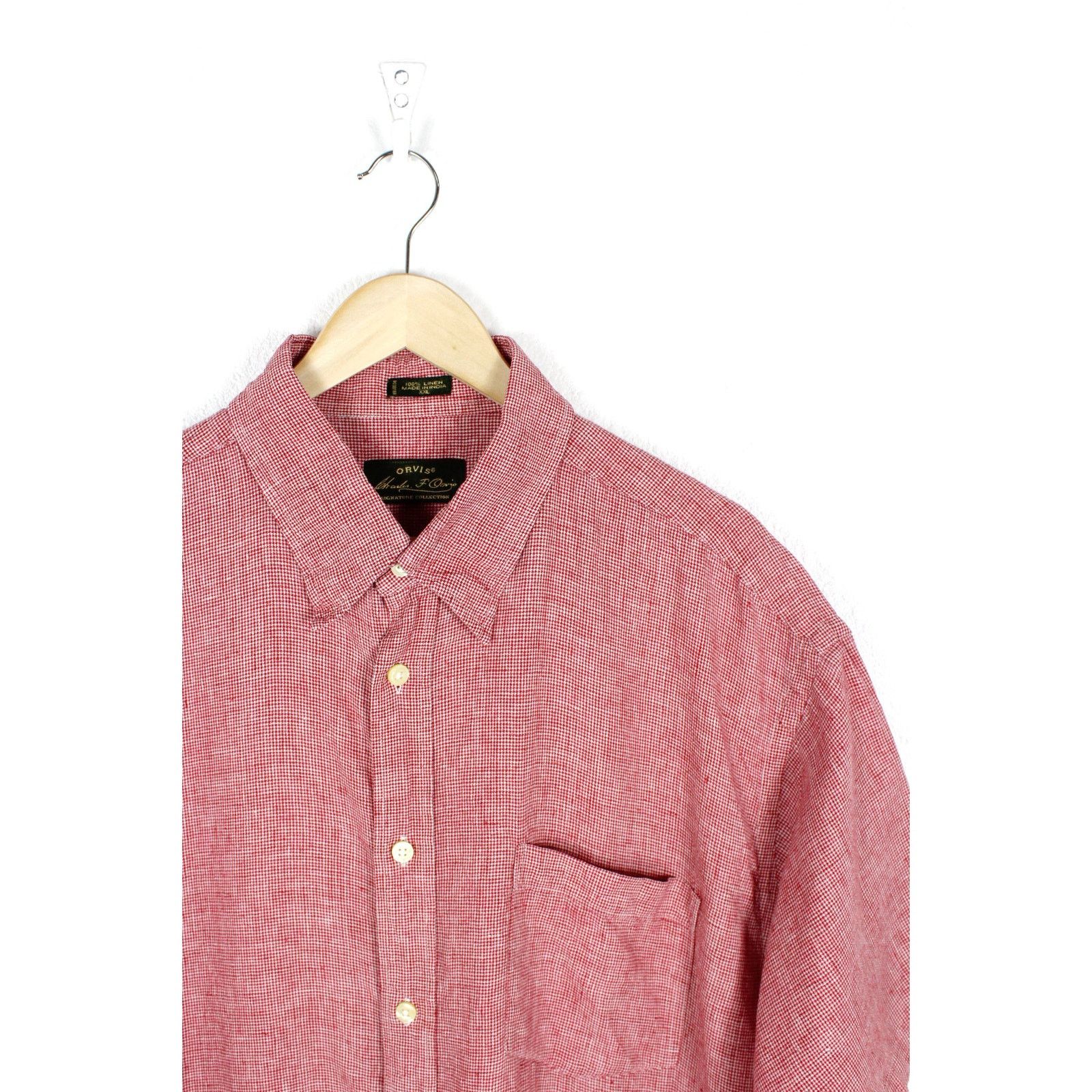 Orvis Orvis Charles F. Signature Houndstooth Knit Linen Shirt Size US XXL / EU 58 / 5 - 2 Thumbnail