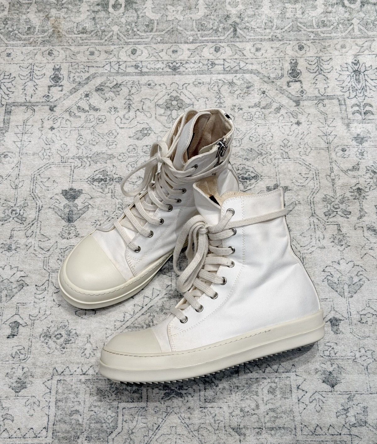 Rick Owens Rick Owens x Converse milk white canvas sneakers Size US 7 / IT 37 - 4 Thumbnail