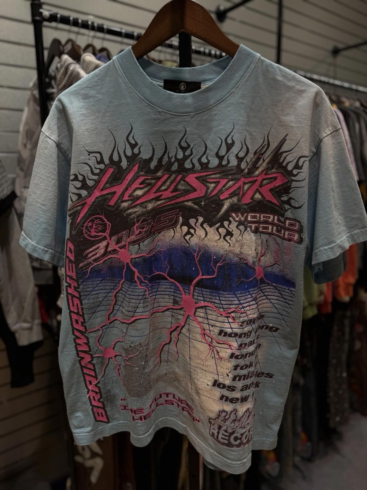 HELLSTAR Hellstar Men's Blue Pink T-Shirt Size (M) 100% Authentic Size US M / EU 48-50 / 2 - 4 Thumbnail