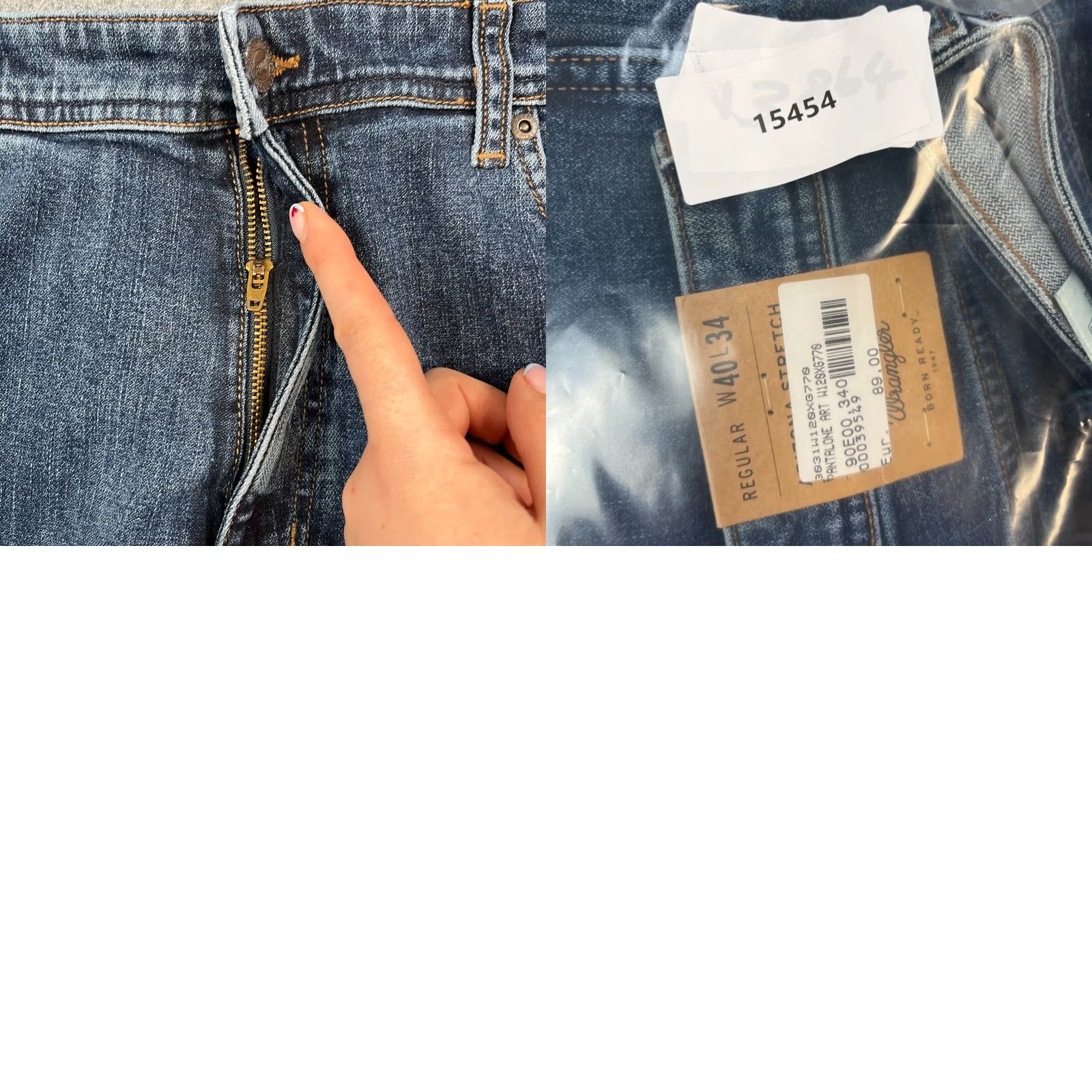 Wrangler VINTAGE Wrangler Arizona Stretch Jeans Straight 40 34 Dark Blue Denim Zip Fly 5-Pocket Mens Jeans Womens? Size US 40 / EU 56 - 9 Thumbnail