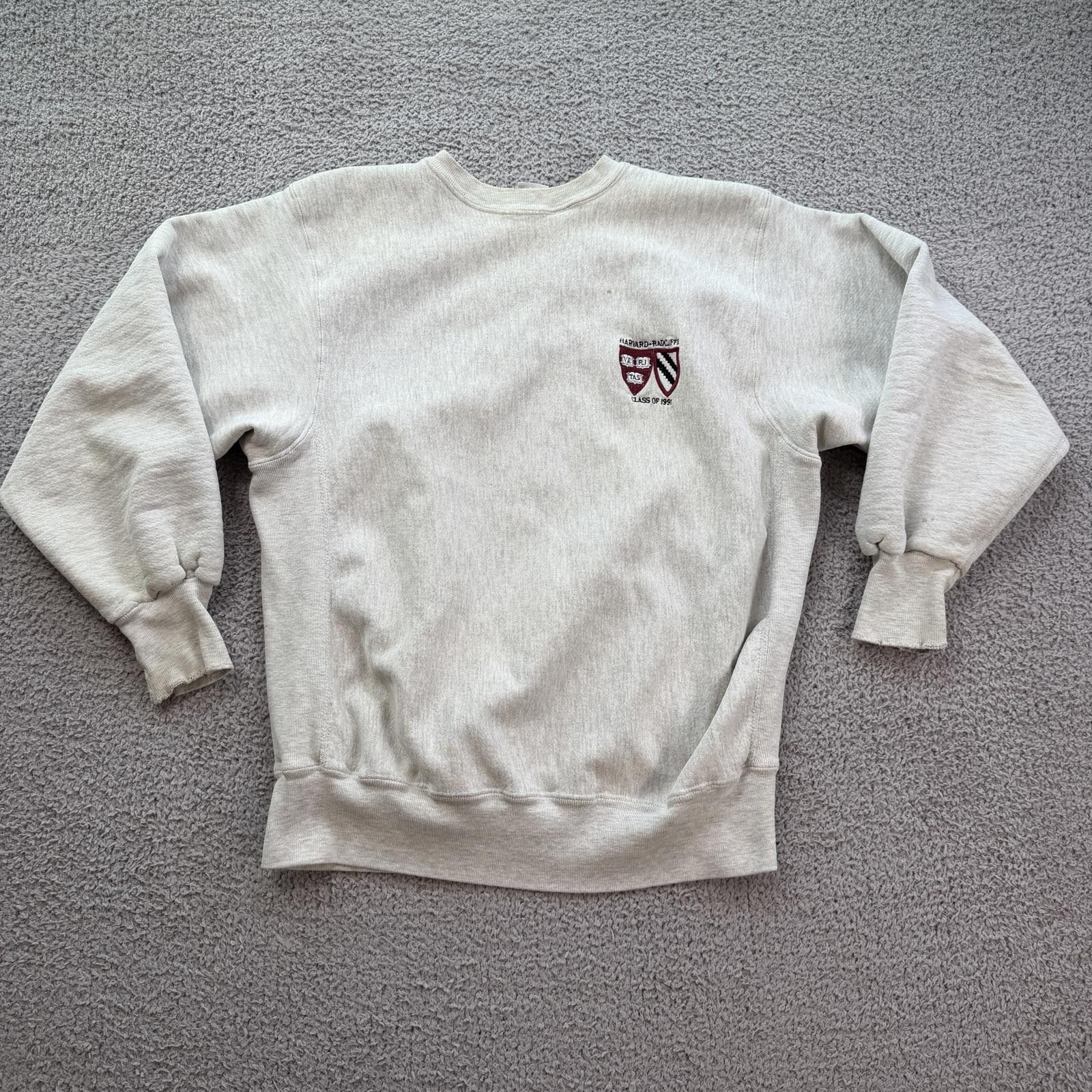 Mvp Vintage Harvard Radcliffe 1991 Crewneck Sweatshirt Made USA Size US L / EU 52-54 / 3 - 1 Thumbnail