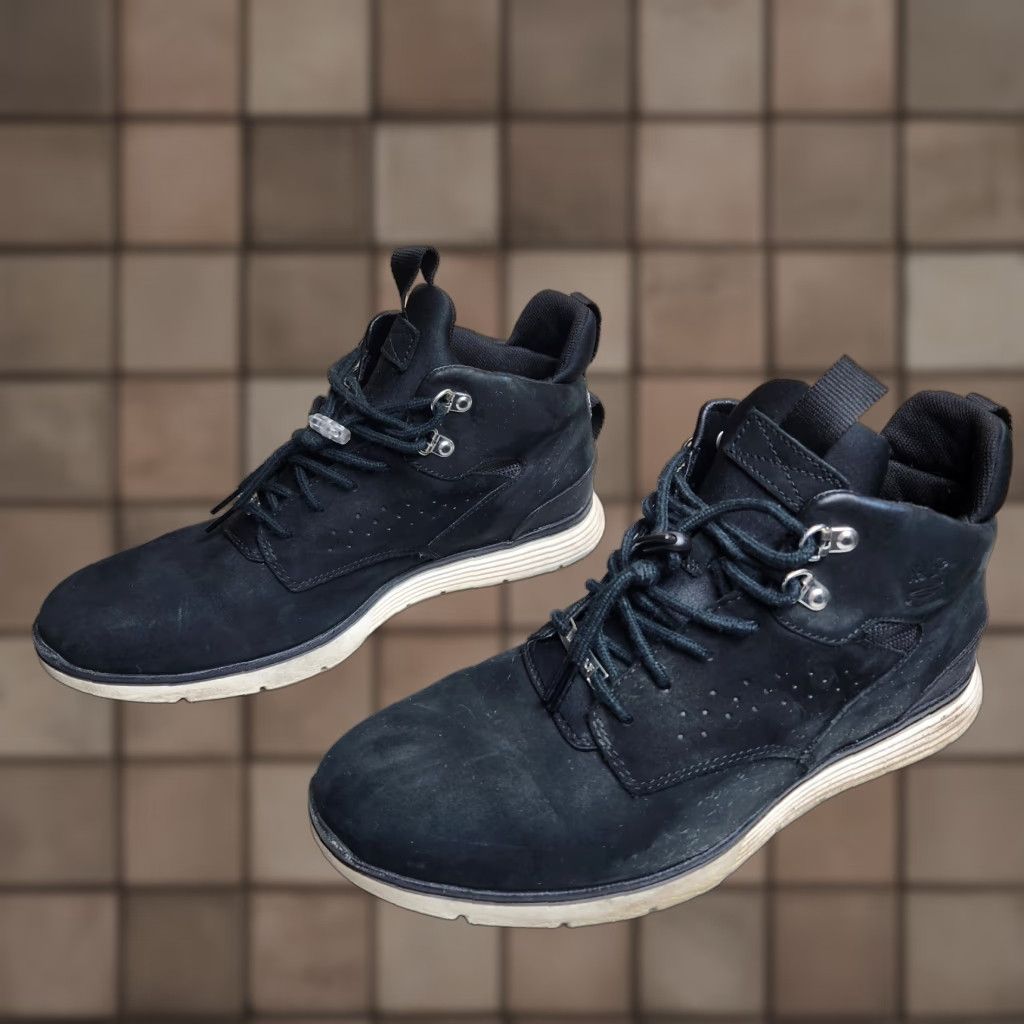 Timberland Timberland Men Boots |9| Black Nubuck Leather A1TP2 Sensorflex Lace Up Chukka Boots Mens Shoes Black NN Size US 9 / EU 42 - 1 Thumbnail