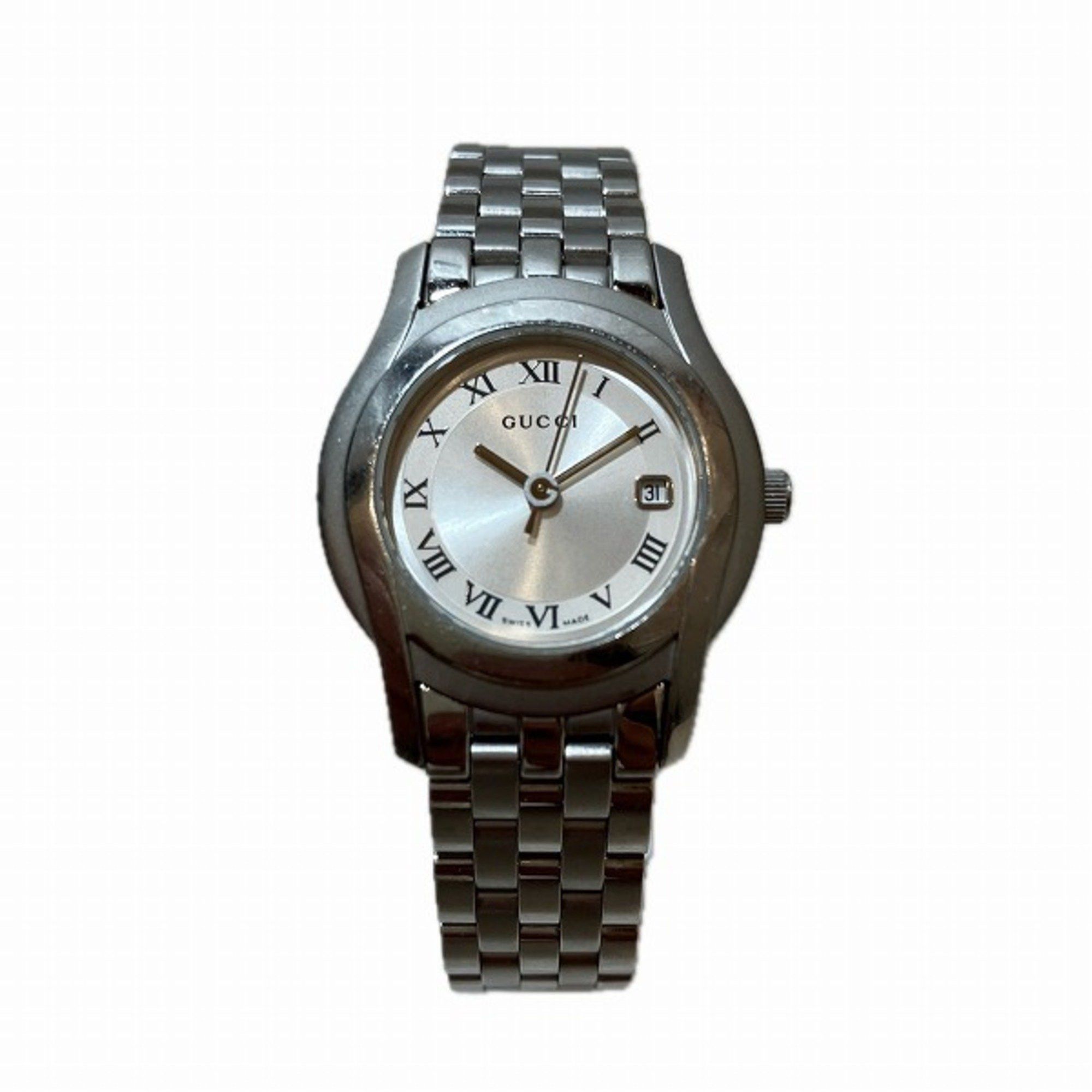 image of Gucci 5500L Quartz Arabic Numeral Index Date Watch Women's in Silver