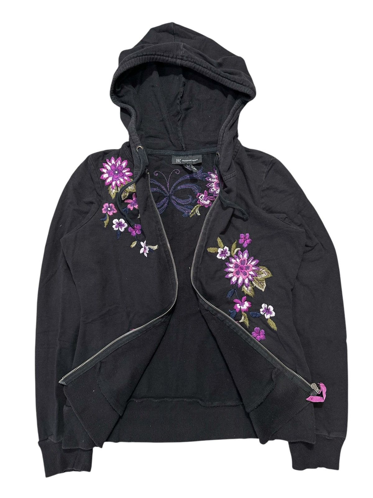 Le Grande Bleu (L.G.B.) INTERNATIONAL CONCEPT EMBROIDERY FLOWER ZIP HOODIE LGB STYLE Size S / US 4 / IT 40 - 3 Thumbnail