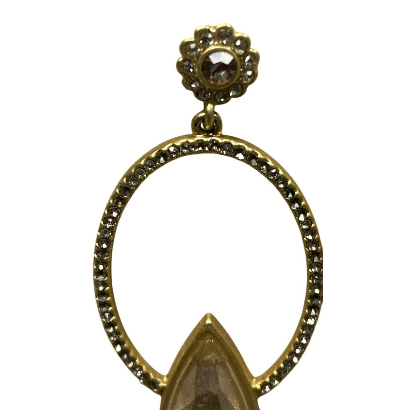 Other Signed Lia Sophia Gold tone & Rhinestone Teardrop Statement Size ONE SIZE - 4 Thumbnail