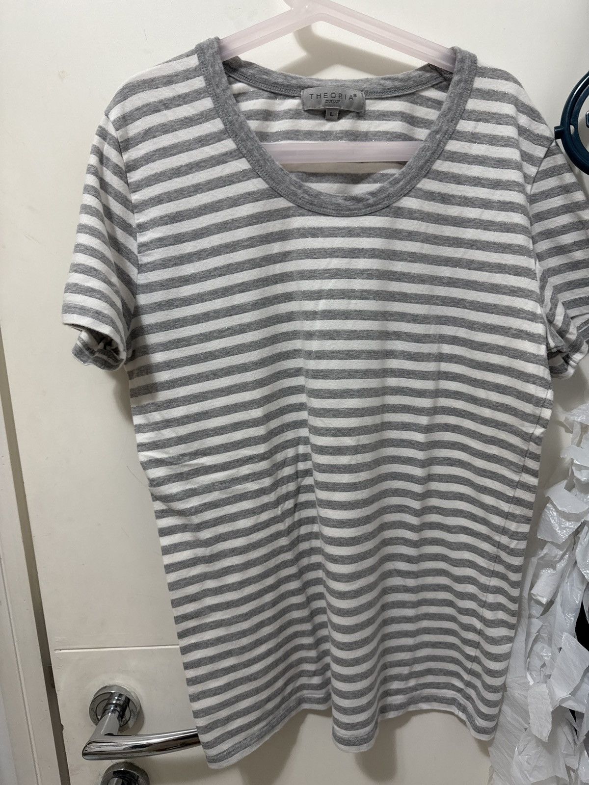 Other Grey and white Y2K striped fited shirt Size M / US 6-8 / IT 42-44 - 3 Thumbnail