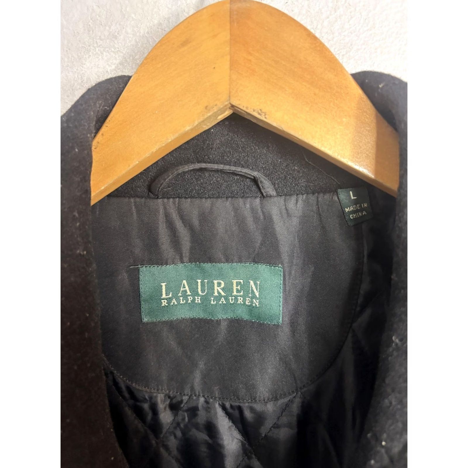 Ralph Lauren Lauren Ralph Lauren Coat Womens Large Black Wool Blend Pea Coat Jacket Overcoat Size L / US 10 / IT 46 - 3 Thumbnail