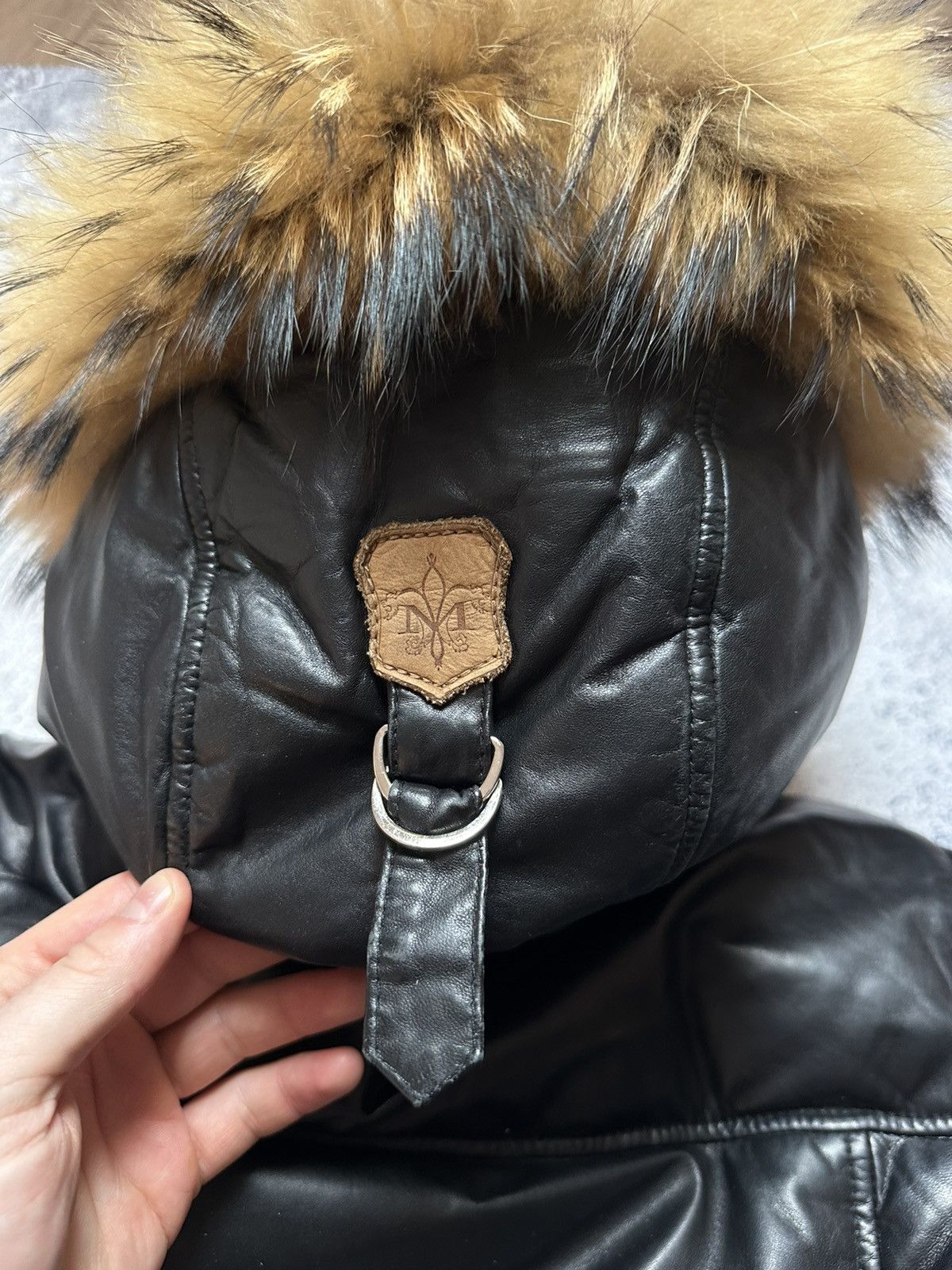 Mackage Mackage Glen Leather Bomber With Hooded Bib And Fur Trim Size US M / EU 48-50 / 2 - 22 Thumbnail