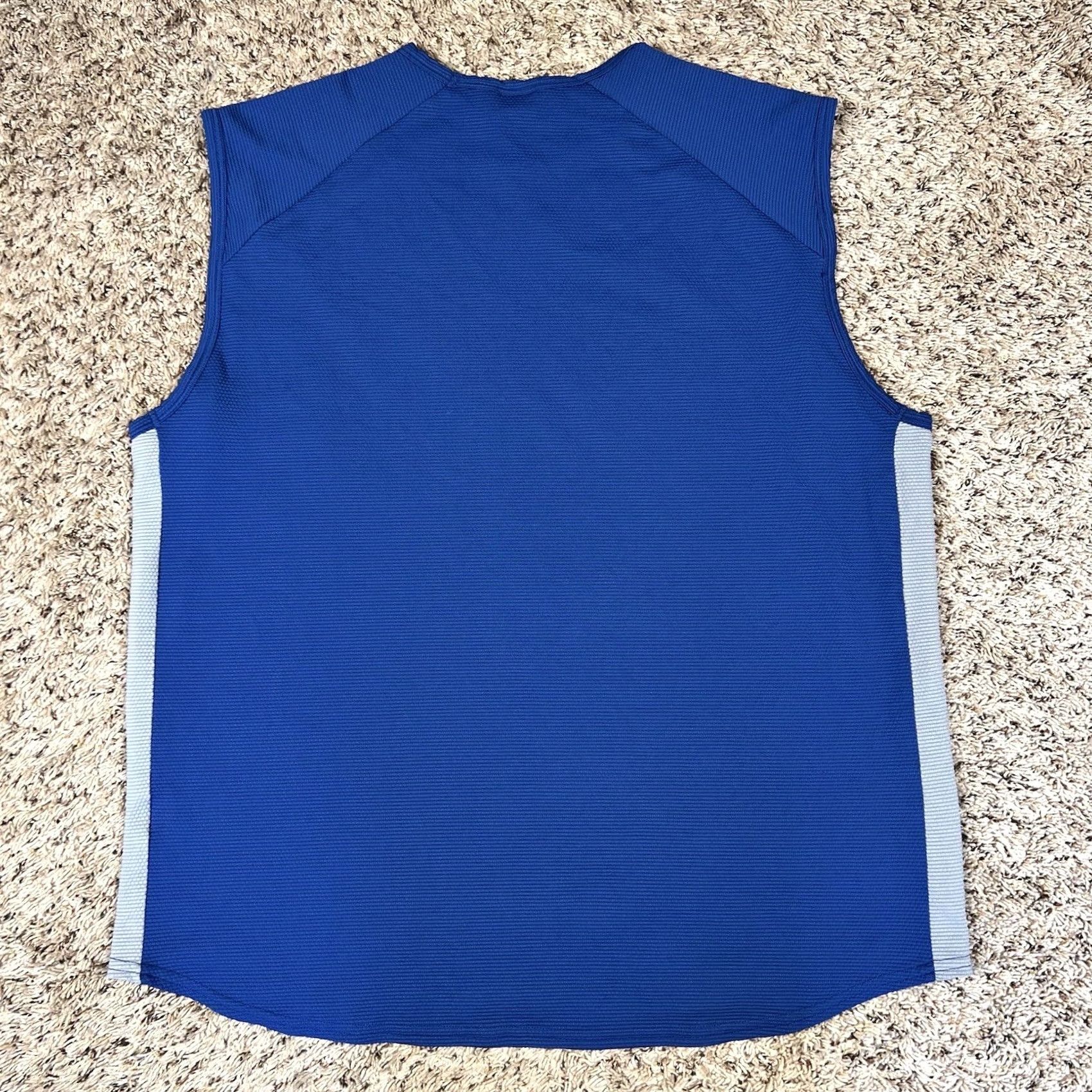 Nike VINTAGE Nike Athletic Tank Top T-Shirt XL Blue Embroidered Center Swoosh Y2K Mens Size US XL / EU 56 / 4 - 3 Thumbnail