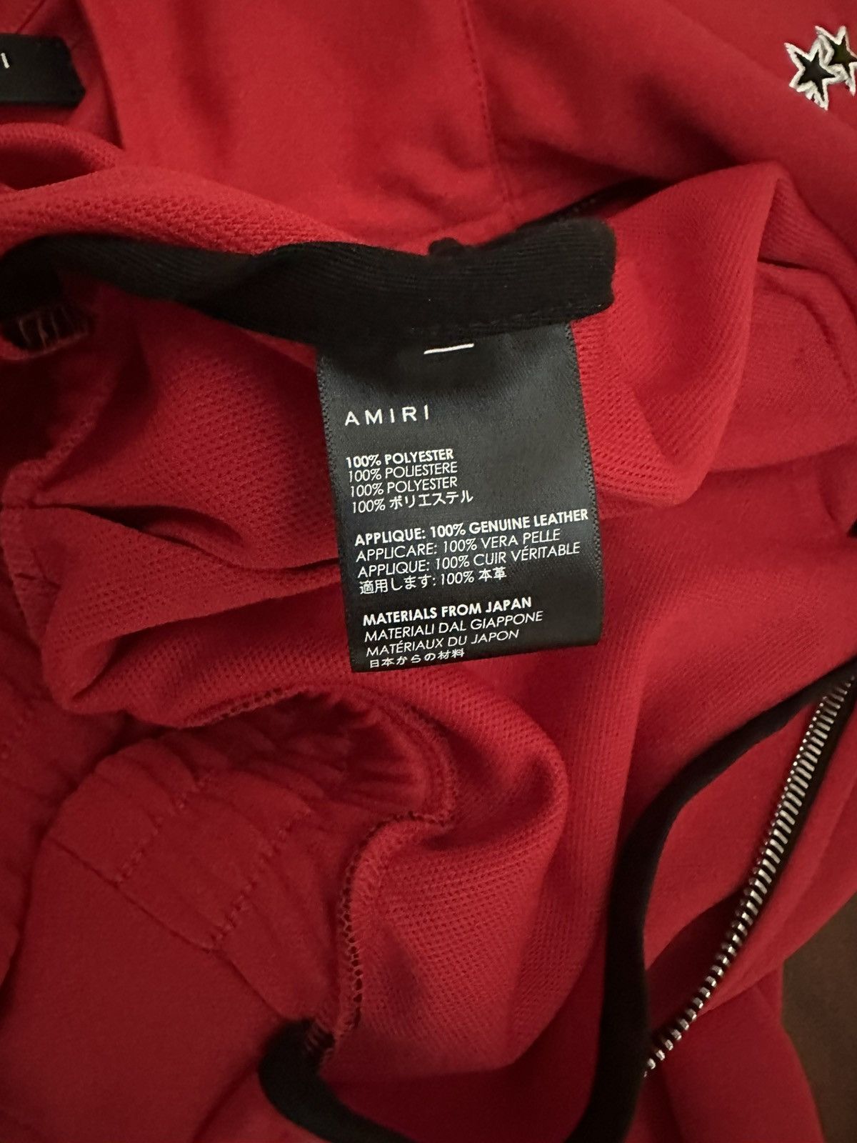 Amiri Amiri leather trim red track jacket size small Size US S / EU 44-46 / 1 - 6 Thumbnail