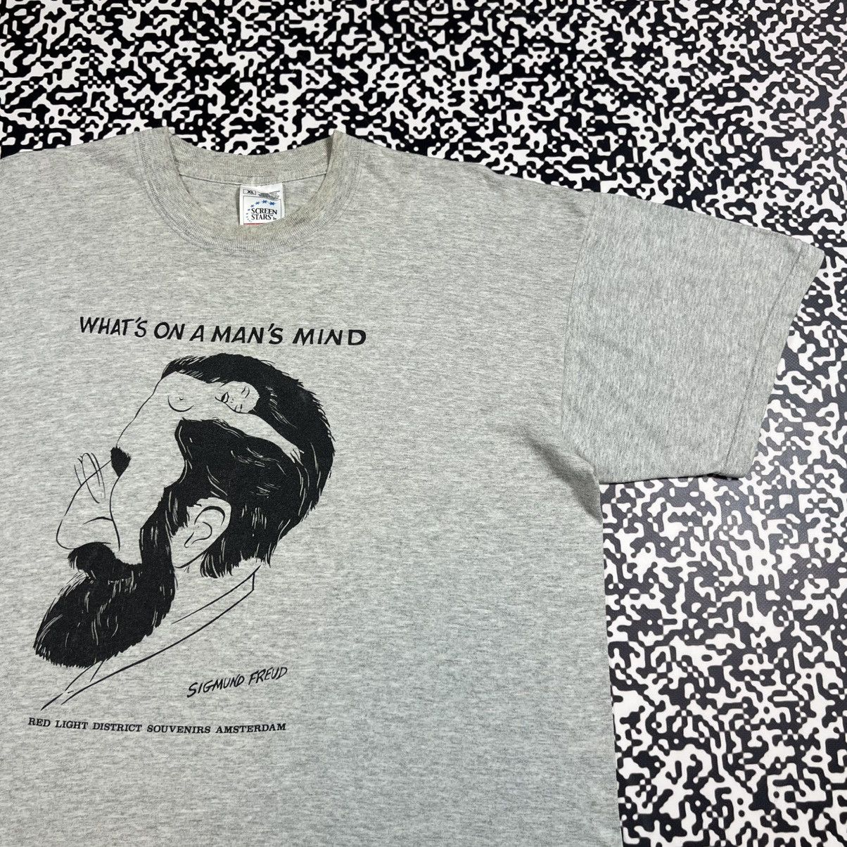 Vintage Vintage 90s Sigmund Freud Whats On Mans Mind T-shirt Size US XL / EU 56 / 4 - 5 Thumbnail
