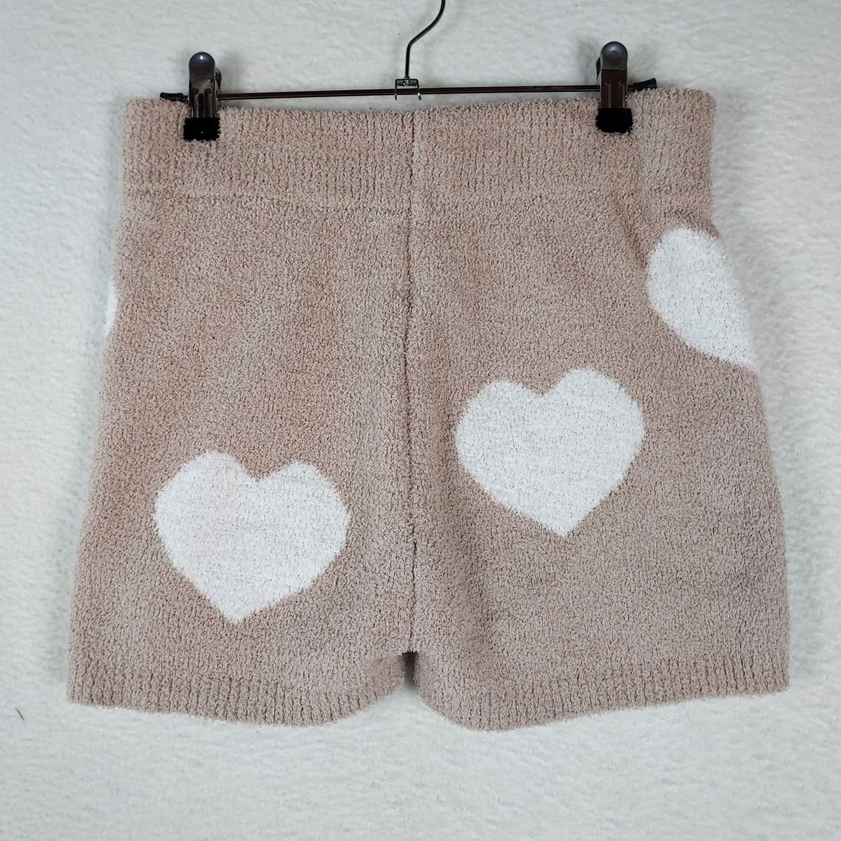 Vintage Sincerely Jules Womens Small Cozy Knit Lounge Set Hearts Sweater Shorts Beige Spring Womens Size S / US 4 / IT 40 - 4 Thumbnail