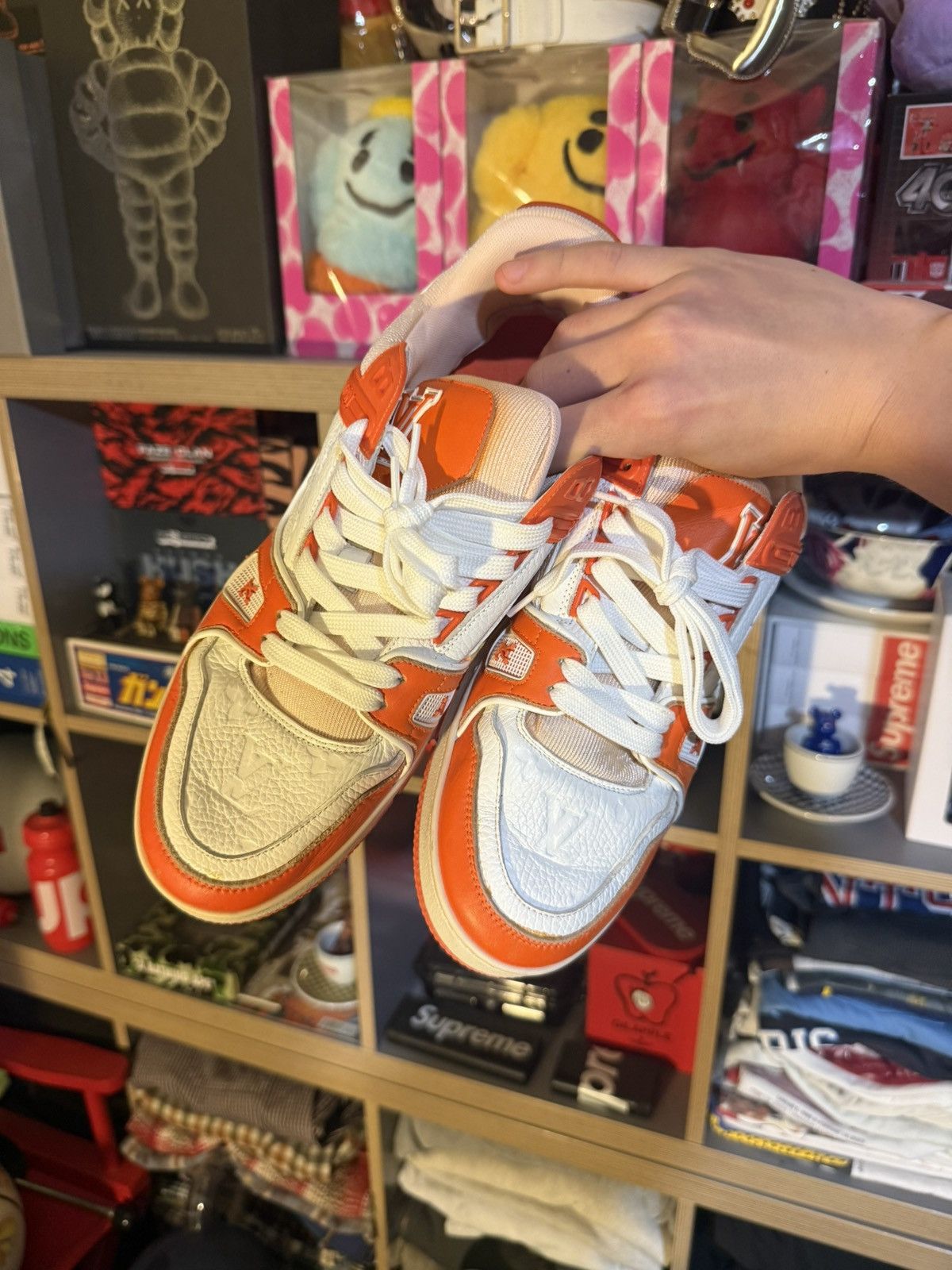 Louis Vuitton Louis Vuitton Orange/White Trainer Sneaker Size US 10 / EU 43 - 2 Thumbnail