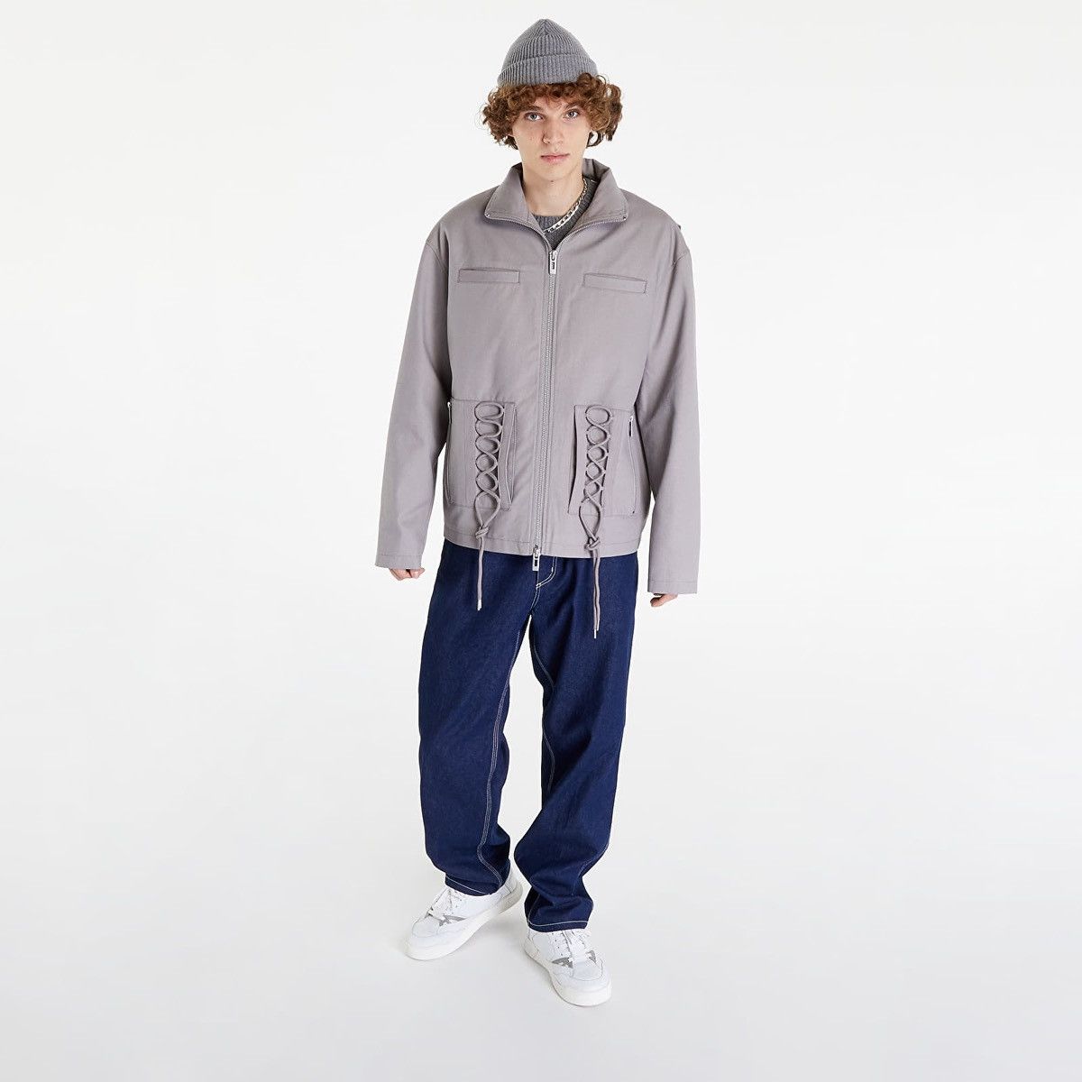 Han Kjobenhavn !DS! FW22 Han Kjobenhavn Cotton Cargo Grey Laced Jacket Size US M / EU 48-50 / 2 - 6 Thumbnail