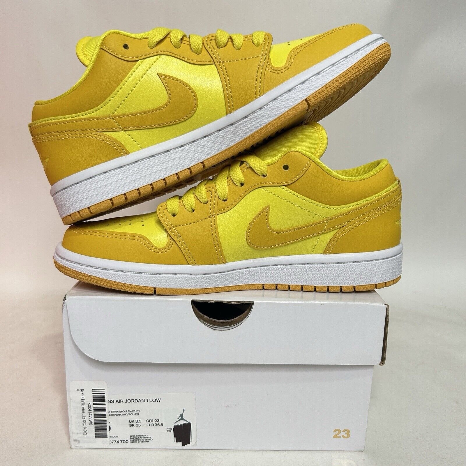 Nike Nike Air Jordan 1 Low Retro WMNS “Yellow Strike/Pollen” 2024 Size US 6 / IT 36 - 3 Thumbnail