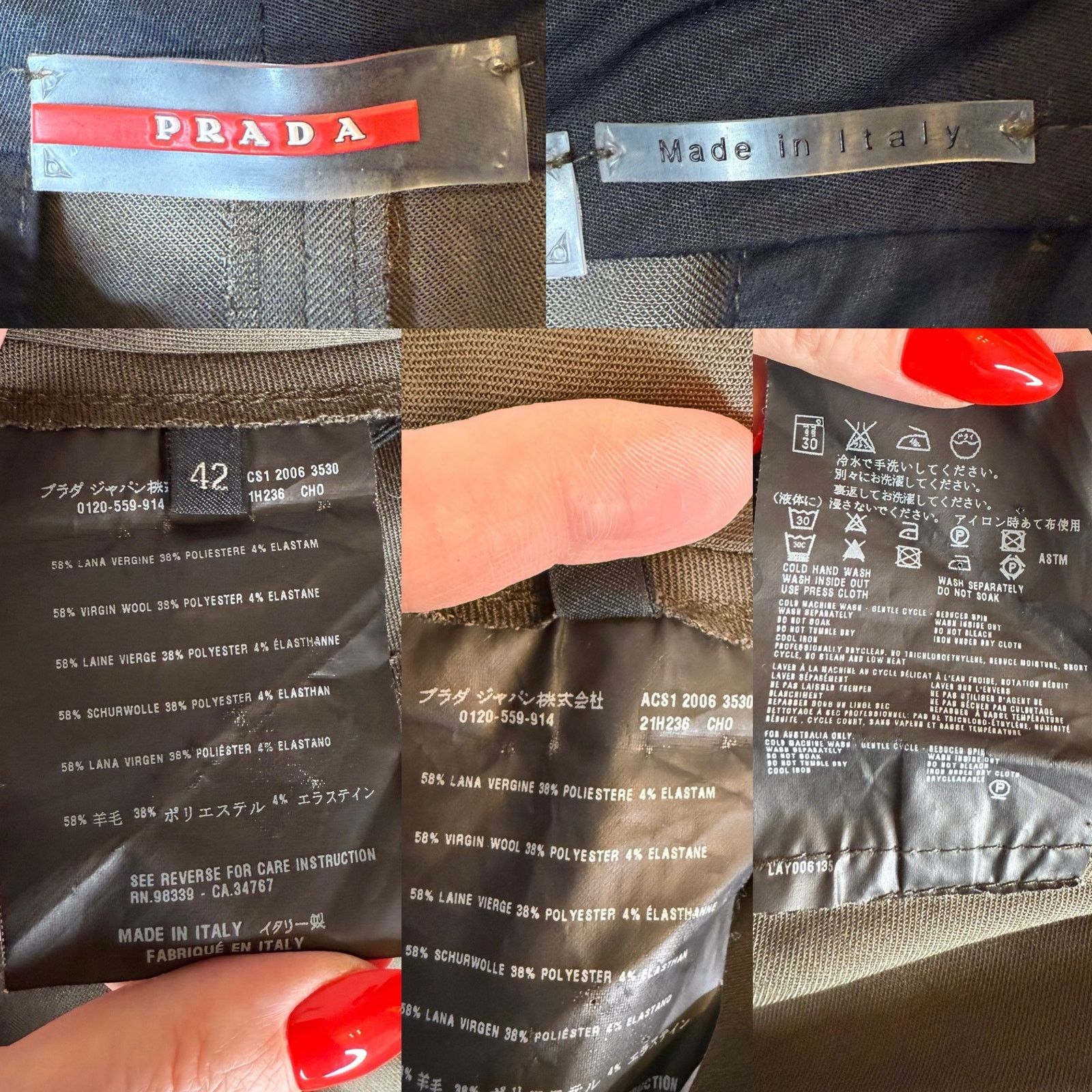 Prada Prada Sport Vintage Wool Blend Skirt size 42 Size 28" / US 6 / IT 42 - 8 Thumbnail