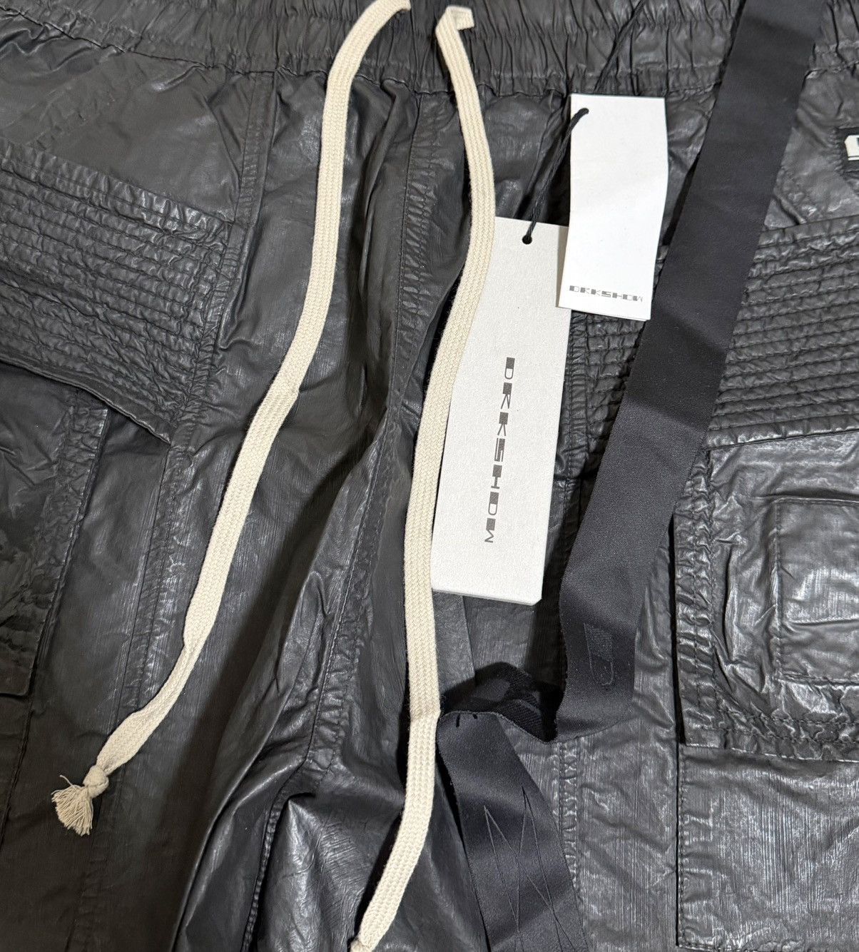 Rick Owens Drkshdw 🔥Rick Owens DRKSHDW Poplin Creatch Wax Cargo Cropped Pants Size US 32 / EU 48 - 8 Thumbnail
