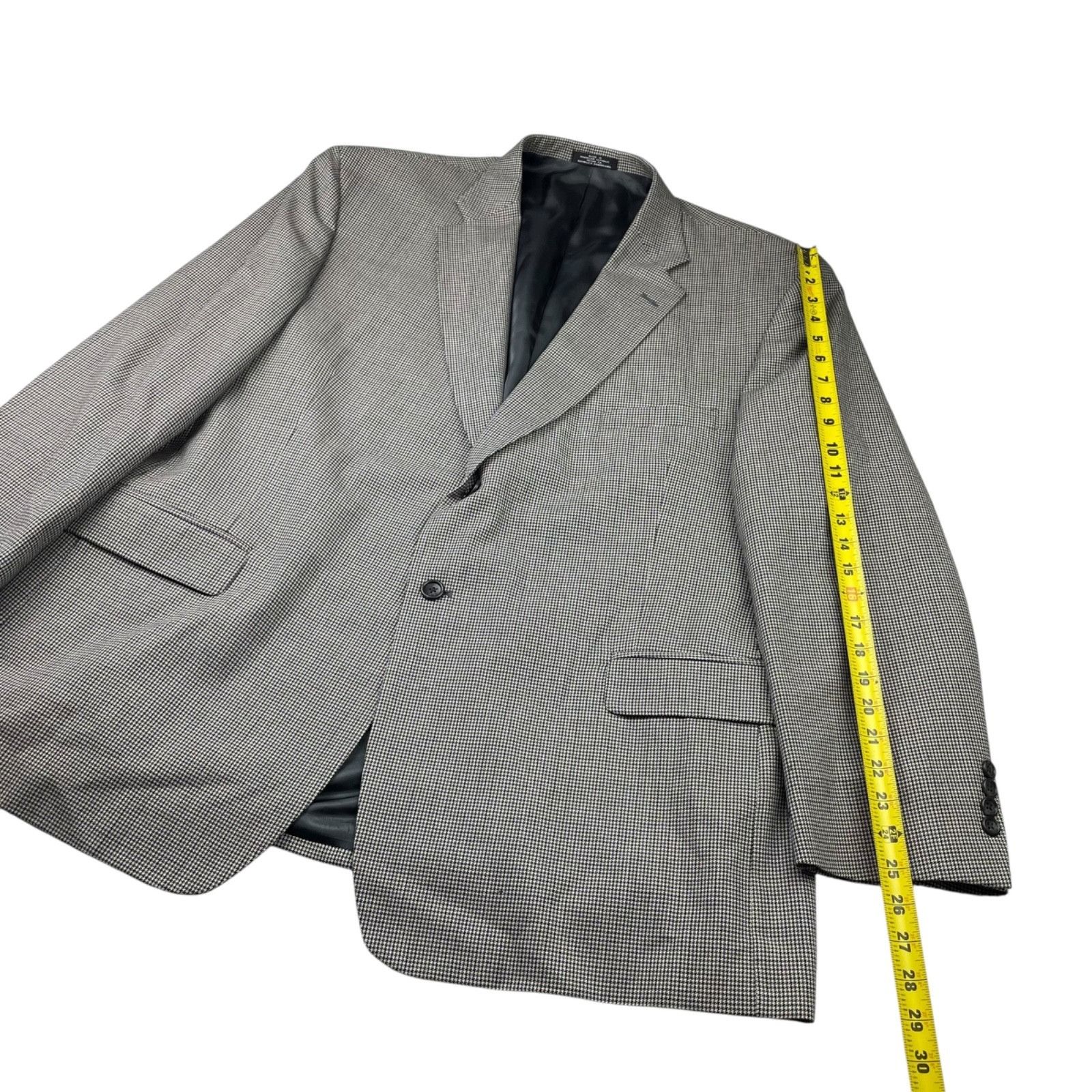 Stafford Stafford Men's 100% Wool 2-Button Blazer Beige/Blue/Gray Hou Size 50R - 11 Thumbnail