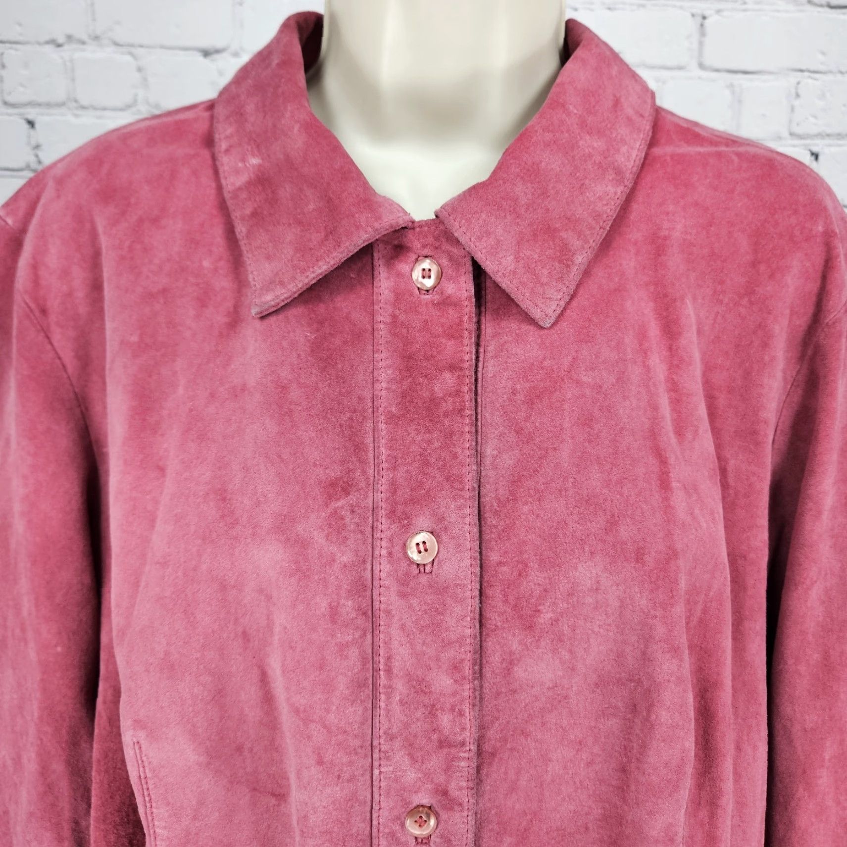 Vintage Classic Pink Bernardo Suede Collared Shacket Jacket 1X User: Classic Pink Bernardo Suede Collared Shacket Jacket 1X Size XL / US 12-14 / IT 48-50 - 7 Thumbnail