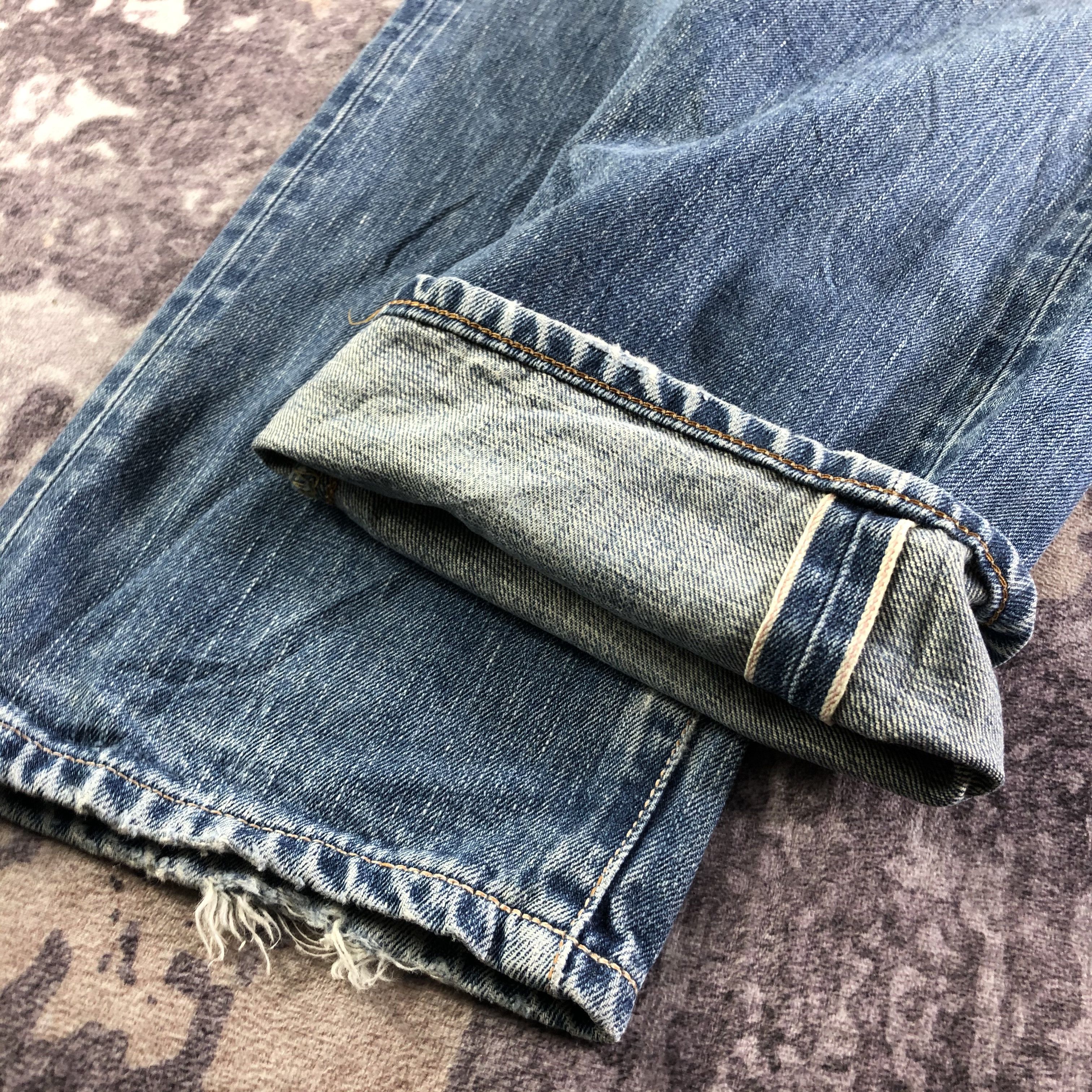 Edwin Vintage Blue Wash Edwin 505 Selvedge Jeans-JM3655 Size US 33 - 7 Thumbnail