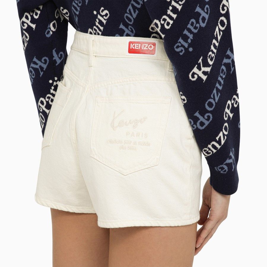 Kenzo o1d2blof0824 Denim Shorts in White Size 25" / US 0 / IT 36 - 5 Thumbnail