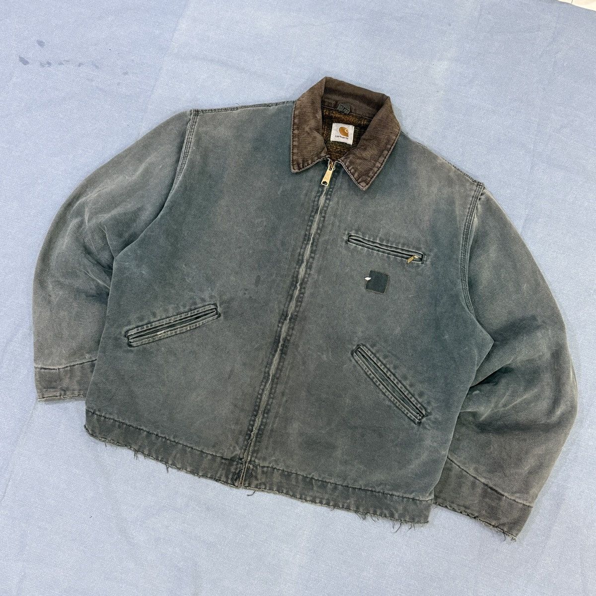 Carhartt 90s Rare💥 Sun Faded Carhartt HTG Detroit Jacket Size US L / EU 52-54 / 3 - 1 Thumbnail