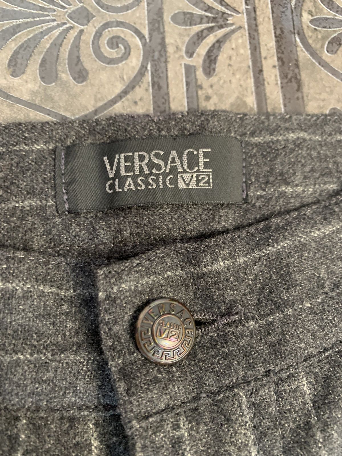 Versace × Vintage Versace Lana wool pants Logo Size US 34 / EU 50 - 6 Thumbnail