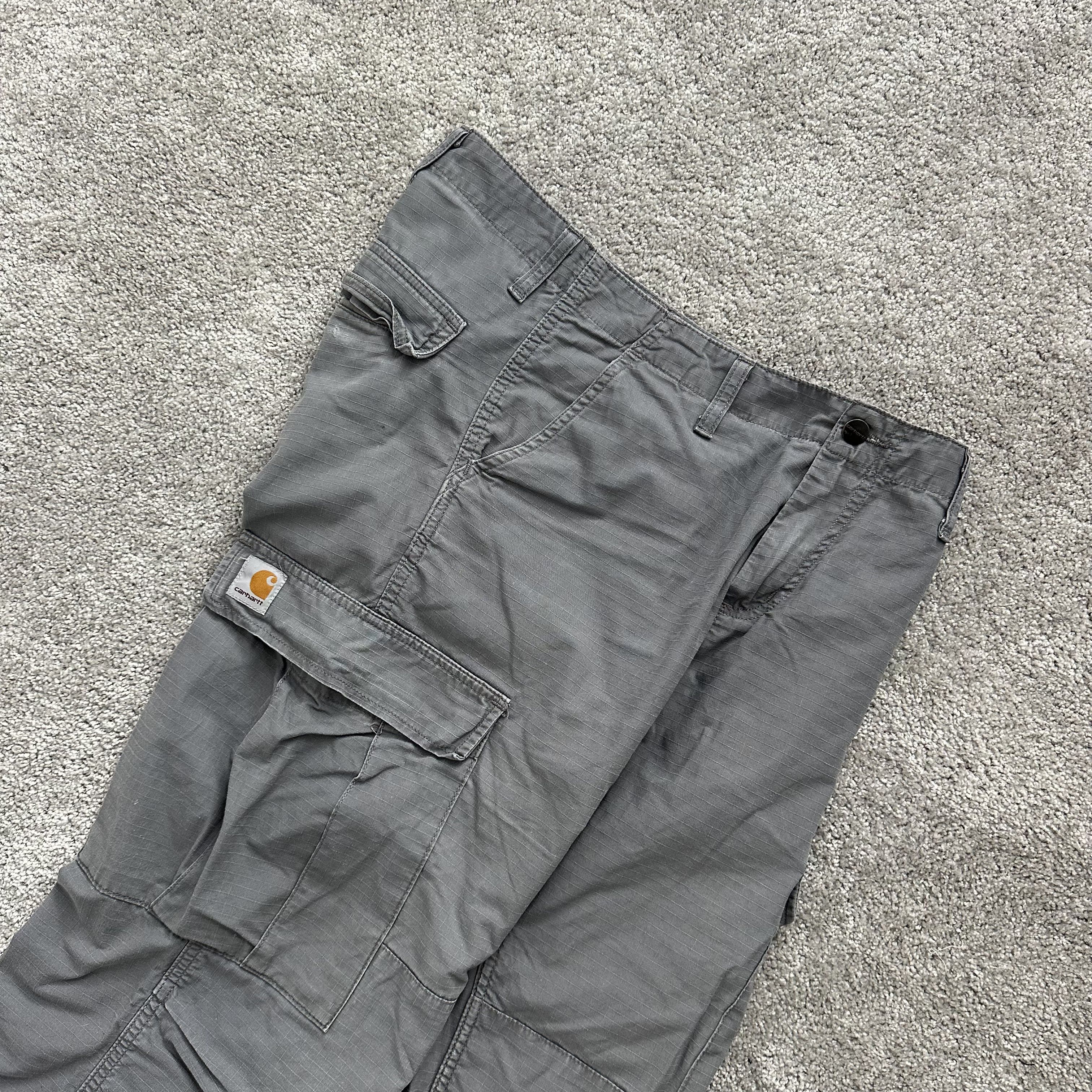 Carhartt Carhartt Vintage Distressed Denim Cargo Streetwear Pants Size US 32 / EU 48 - 2 Thumbnail