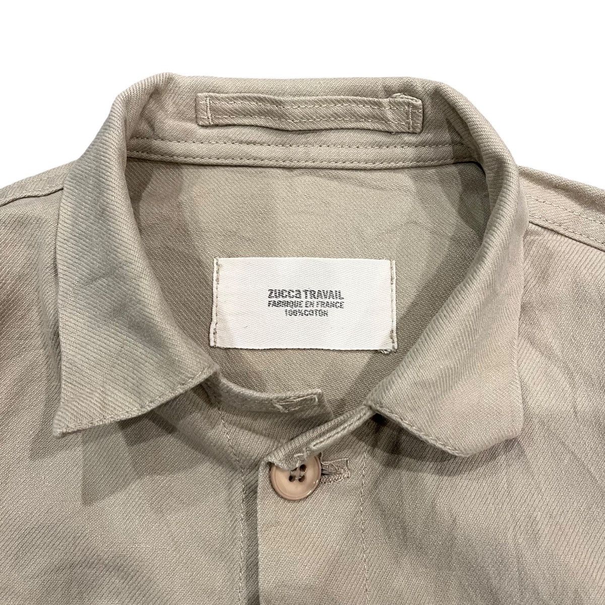 CABANE de ZUCCa × Issey Miyake × Japanese Brand Vintage Zucca Travail by Issey Miyake Chore Jacket Cream Size US M / EU 48-50 / 2 - 3 Thumbnail