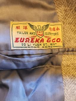 Other Vintage 70's Custom Made 100% Wool Herringbone Overcoat Size US M / EU 48-50 / 2 - 4 Thumbnail