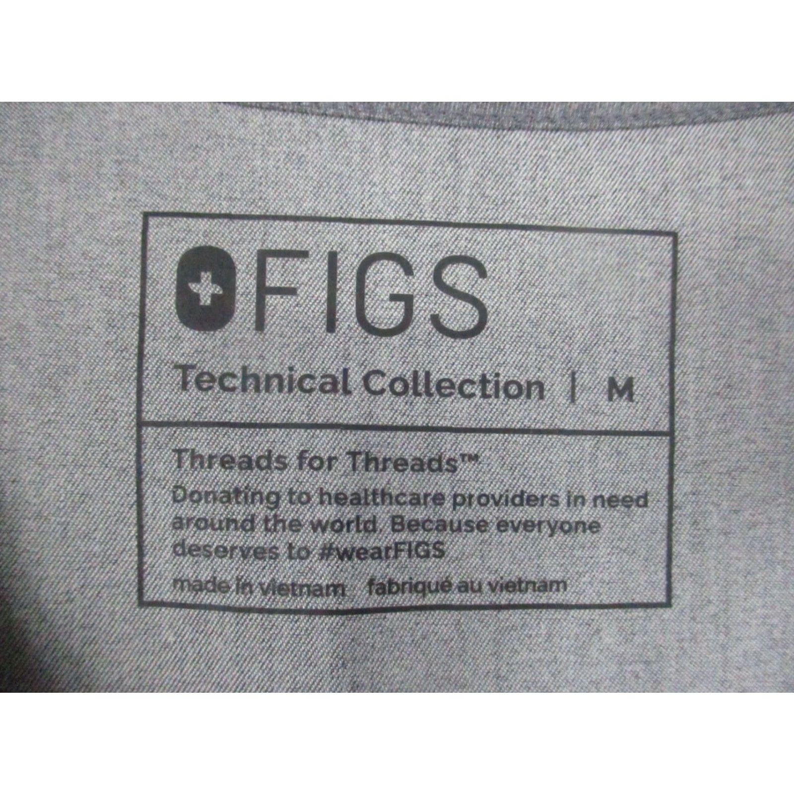Vintage FIGS Technical Collection Gray Catarina Scrubs V-Neck Top M Uniform Gray Unisex Shirt medical Size US M / EU 48-50 / 2 - 2 Thumbnail