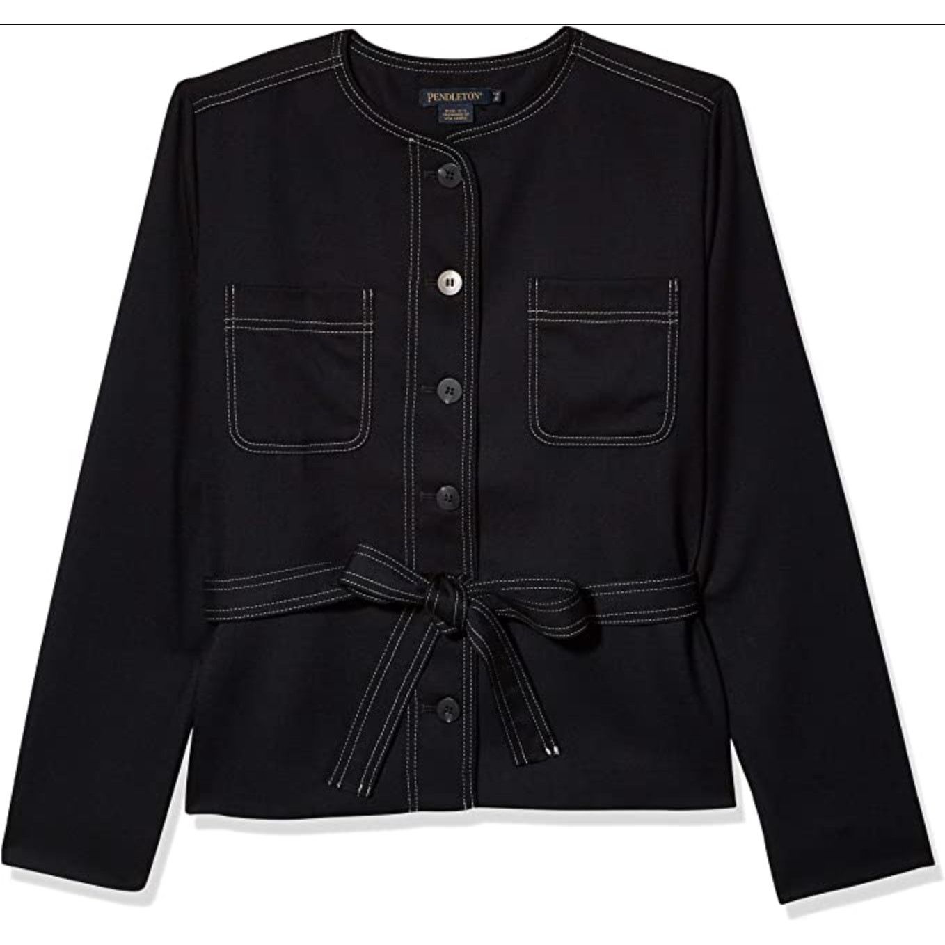 image of Pendleton Dorset Jacket Ultra 9 Stretch Black Virgin Wool 4P, Women's (Size Small)