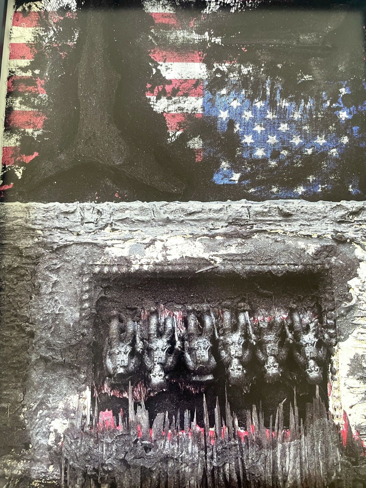 Chrome Hearts × Vintage Chrome Hearts America flag photography framed 9x11 Size ONE SIZE - 2 Thumbnail