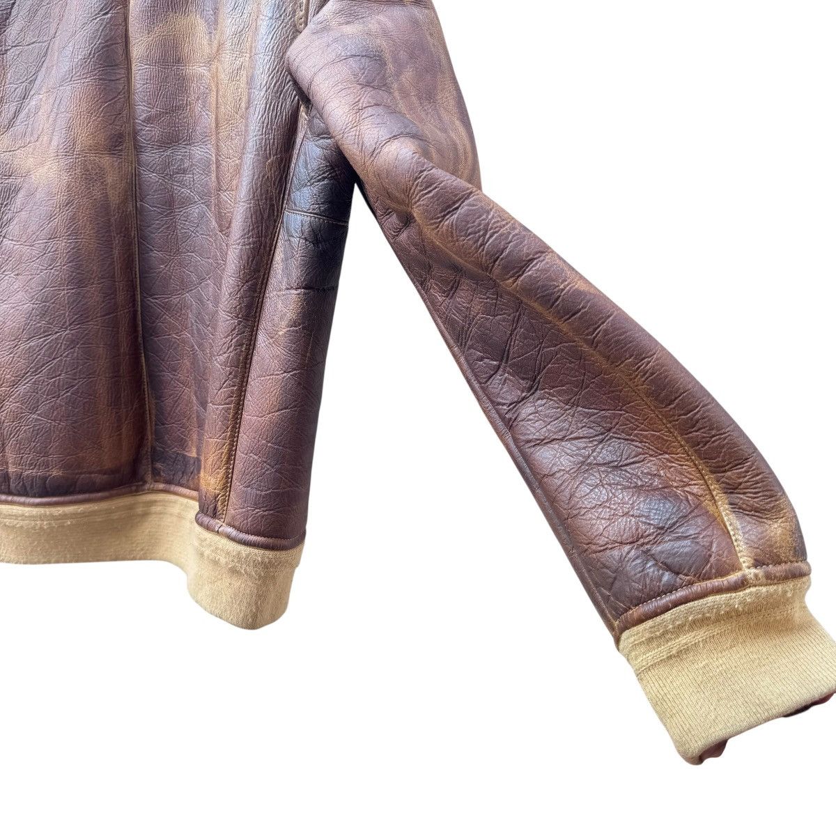 Leather Elia Quaglicia Workshop Shearling Leather Bomber Jacket Size US M / EU 48-50 / 2 - 16 Thumbnail