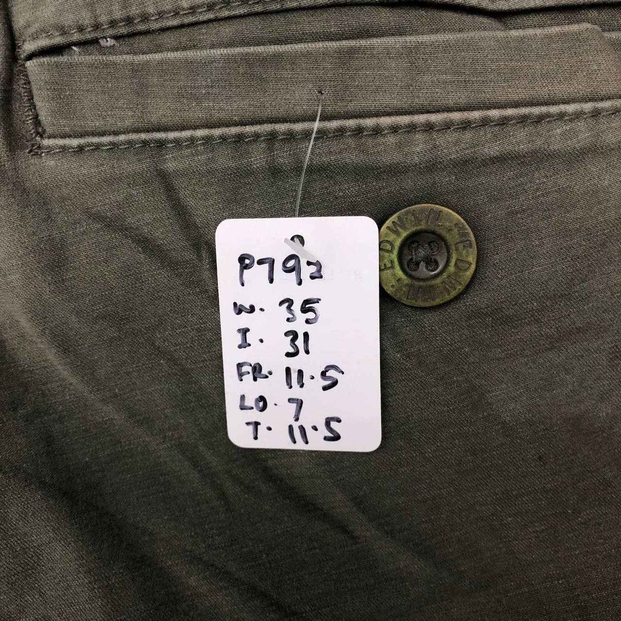 Edwin P792 EDWIN RUSTY DISTRESSED CARGO SKINNY PANTS Size US 35 - 11 Thumbnail