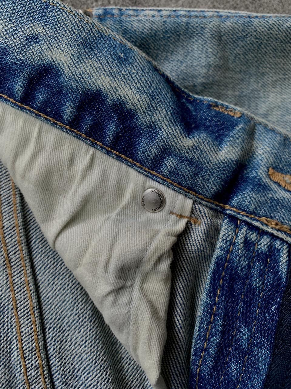 Saint Laurent Paris FREE TAX! D03 Light Wash Skinny Denim Jeans Size US 31 - 10 Thumbnail