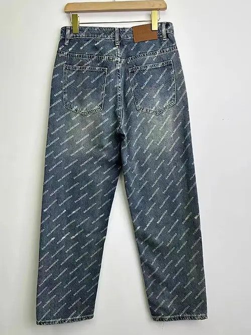 VIBE Vintage high street letter print loose casual jeans Size US 34 / EU 50 - 6 Thumbnail