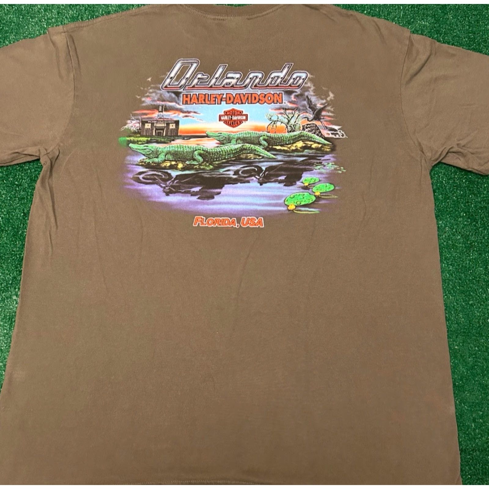 Harley Davidson VINTAGE Harley-Davidson Shirt T-Shirt Mens XL Gray 90s Y2K Biker Logo Orlando Florida USA 2000s Grunge Punk Motorcycle Hip Hop Size US XL / EU 56 / 4 - 2 Thumbnail
