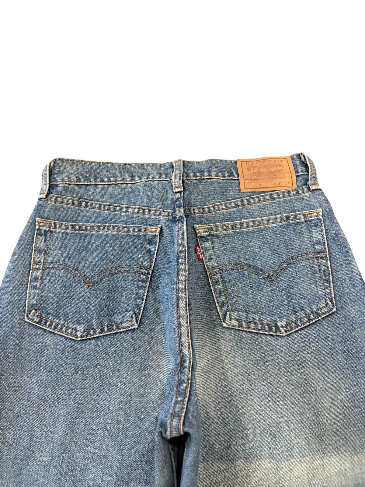 Levi's Vintage 90s Levis 519 Blue Wash Distressed Loose Jeans Size US 27 - 8 Thumbnail