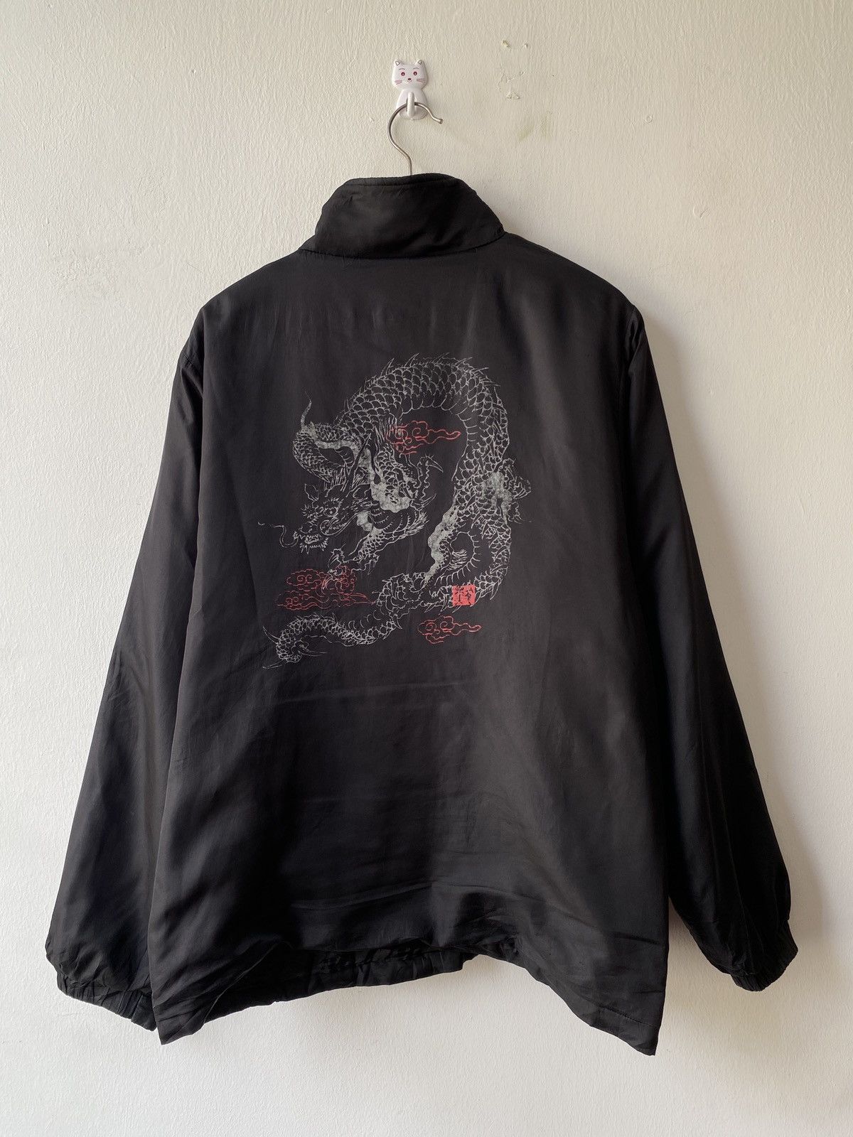 Dragonfly × Japanese Brand × Tornado Mart 2000s - Japanese Traditional Dragon Print Zipper Jacket Size US L / EU 52-54 / 3 - 4 Thumbnail