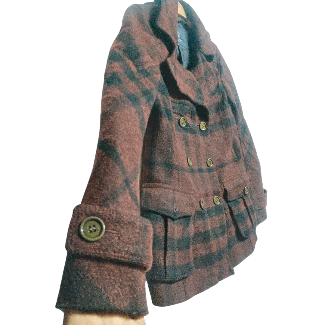 Burberry × Designer BURBERRY LONDON WOOL P-COAT - 0005 Size S / US 4 / IT 40 - 3 Thumbnail