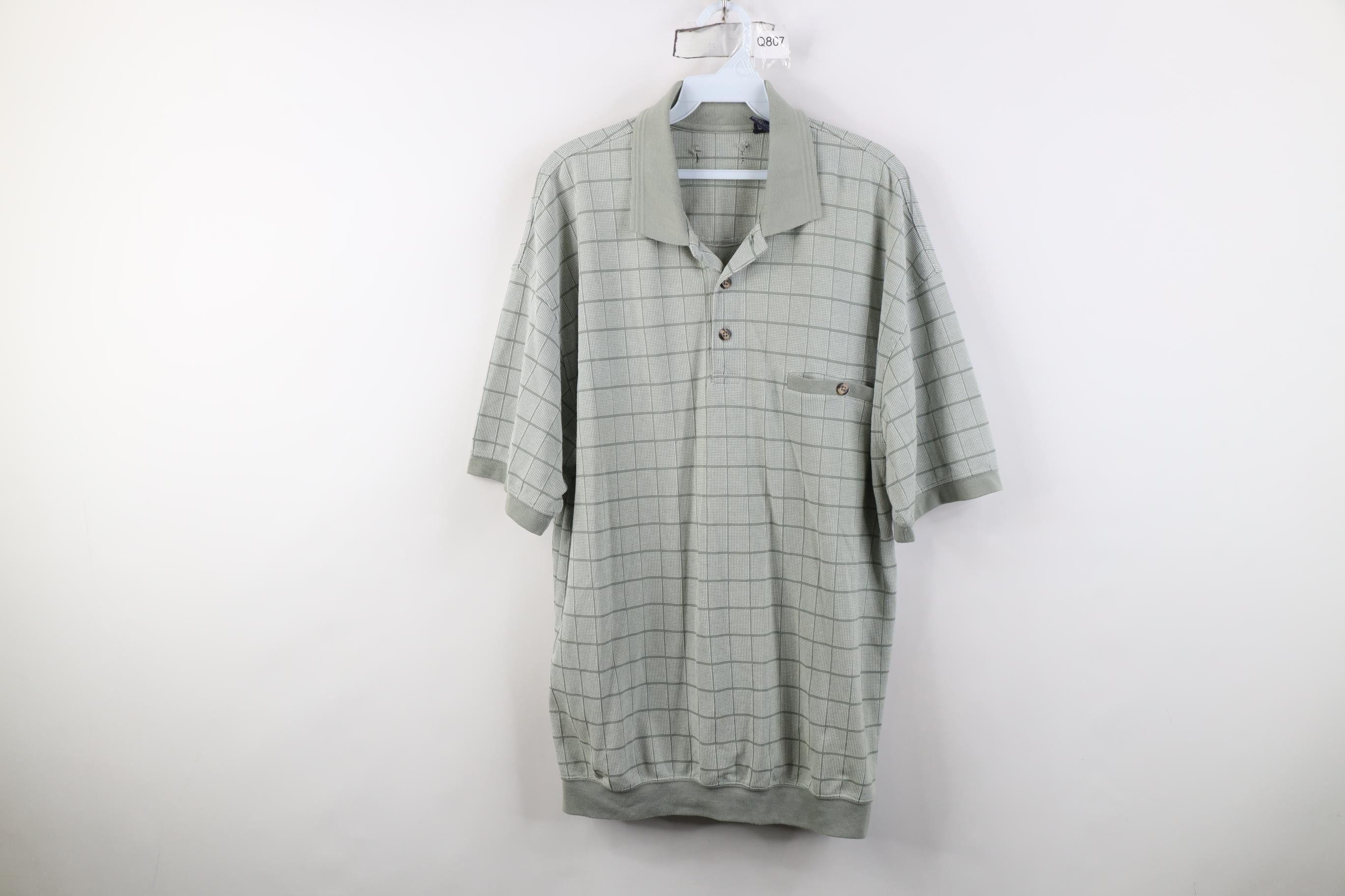 Vintage Vintage 90s Streetwear Knit Pullover Golf Polo Shirt Green Size US XL / EU 56 / 4 - 1 Thumbnail