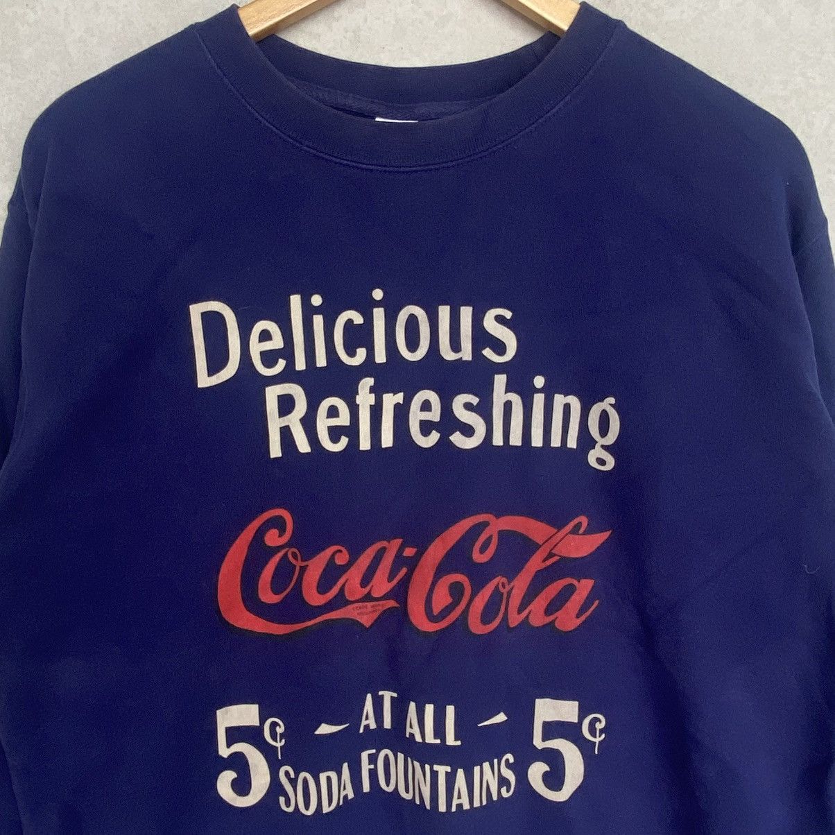 Other Vintage Cola Cola Printed Crewneck Sweatshirt NavyBlue SizeL Size US L / EU 52-54 / 3 - 4 Thumbnail