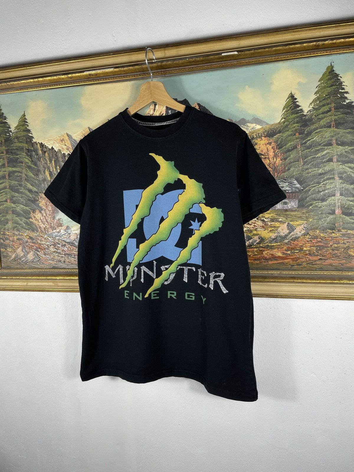 Vintage Monster Energy Drink Black Green Blue Retro y2k T-shirt Tee Size US M / EU 48-50 / 2 - 2 Thumbnail