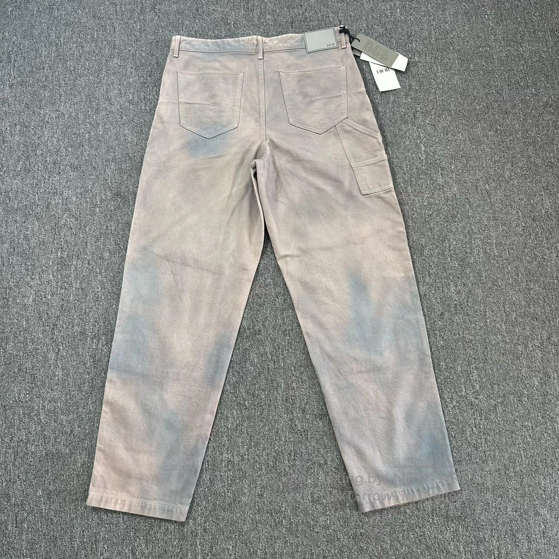 Dior Dior Men 21SS Washed Tie-Dye Cargo Jeans. Size US 33 - 3 Thumbnail